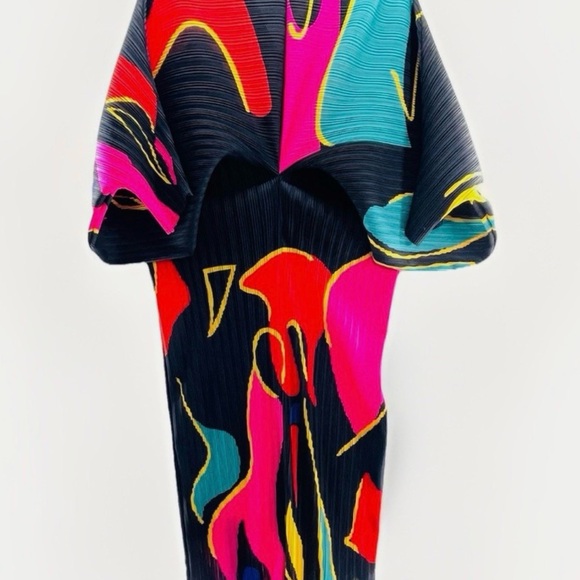 Colorful Abstract Patterned Dress - Picture 3 of 3